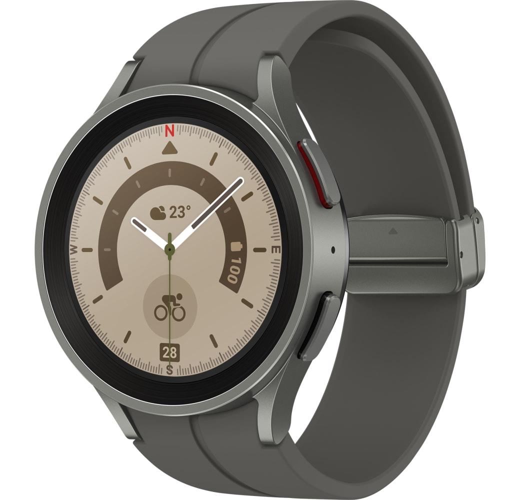 Gray Titanium Samsung Galaxy Watch5 Pro Smartwatch, Titanium Case, 45mm.1