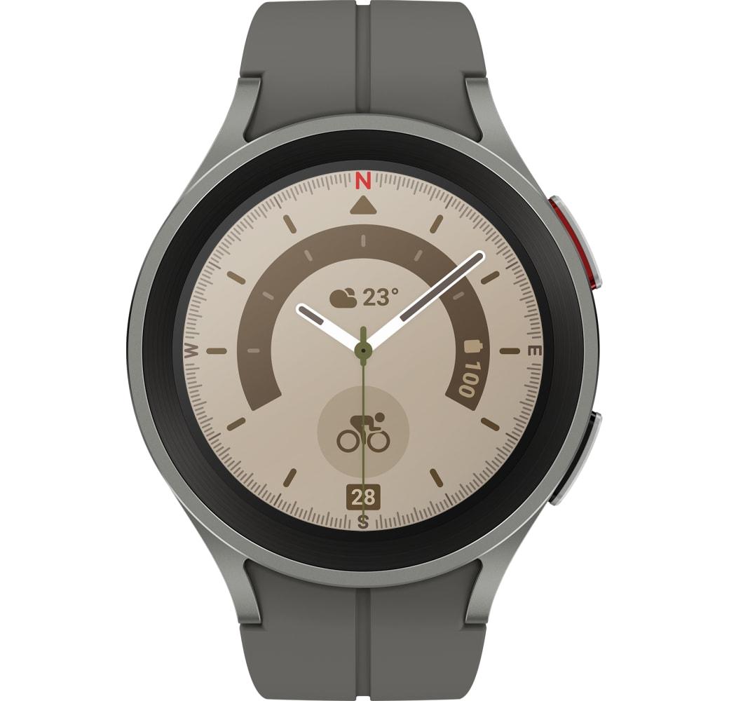 Gray Titanium Samsung Galaxy Watch5 Pro Smartwatch, Titanium Case, 45mm.2
