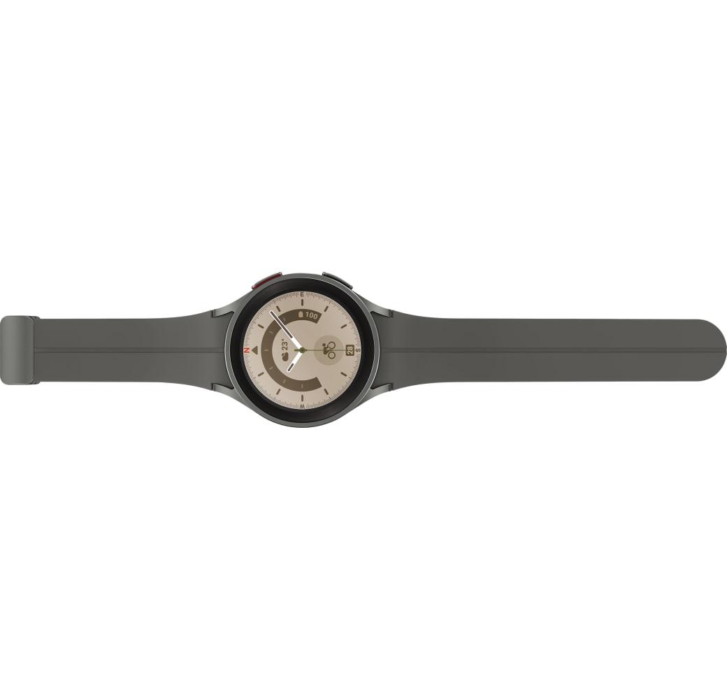 Gray Titanium Samsung Galaxy Watch5 Pro Smartwatch, Titanium Case, 45mm.5