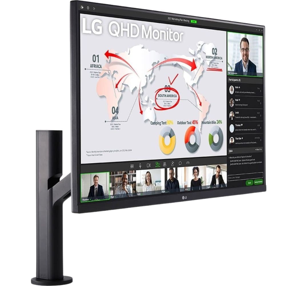 LG - 32" LG 31.5" QHD Ergo Monitor (SOLD) 32QP880-B.AEU.2