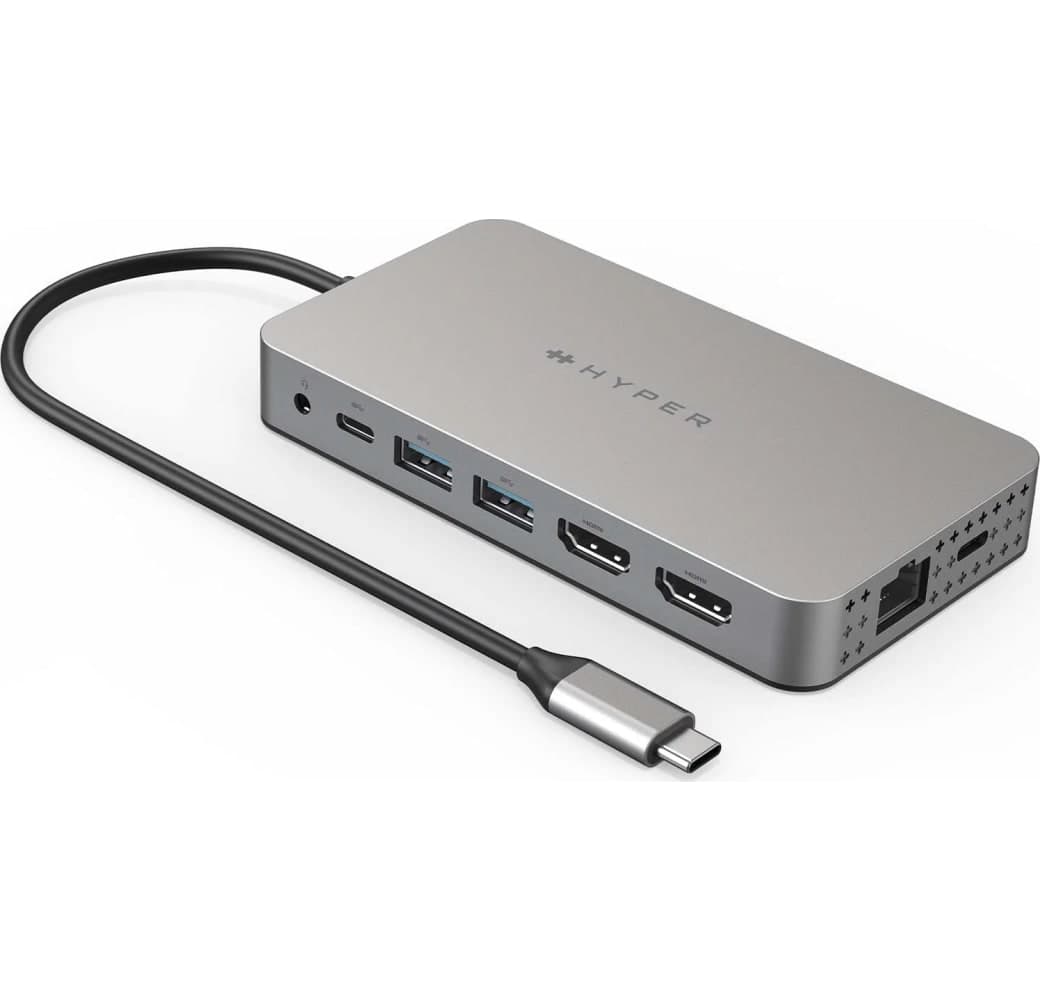 Gray Targus Hyper Drive Dual 4K HDMI 10-in-1 USB-C Hub.1