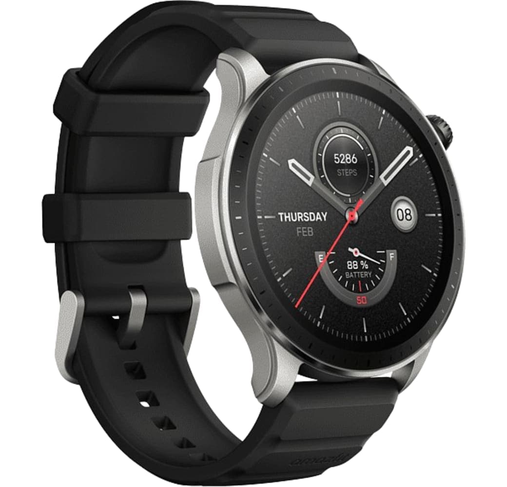 Black Amazfit GTR 4 Smartwatch, Aluminium Case, 46mm.3