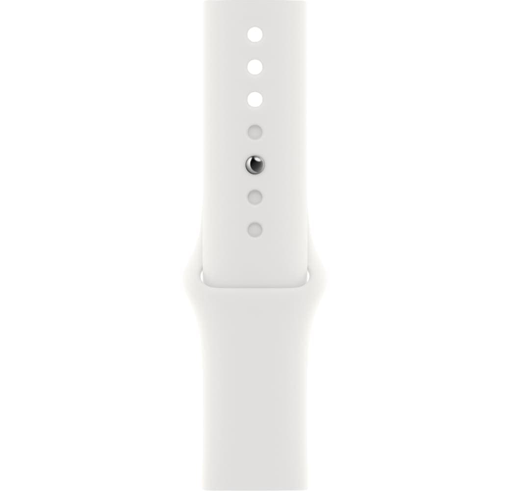 Weiß Apple Watch Series 8 GPS + Cellular, Edelstahlgehäuse, 45 mm.3