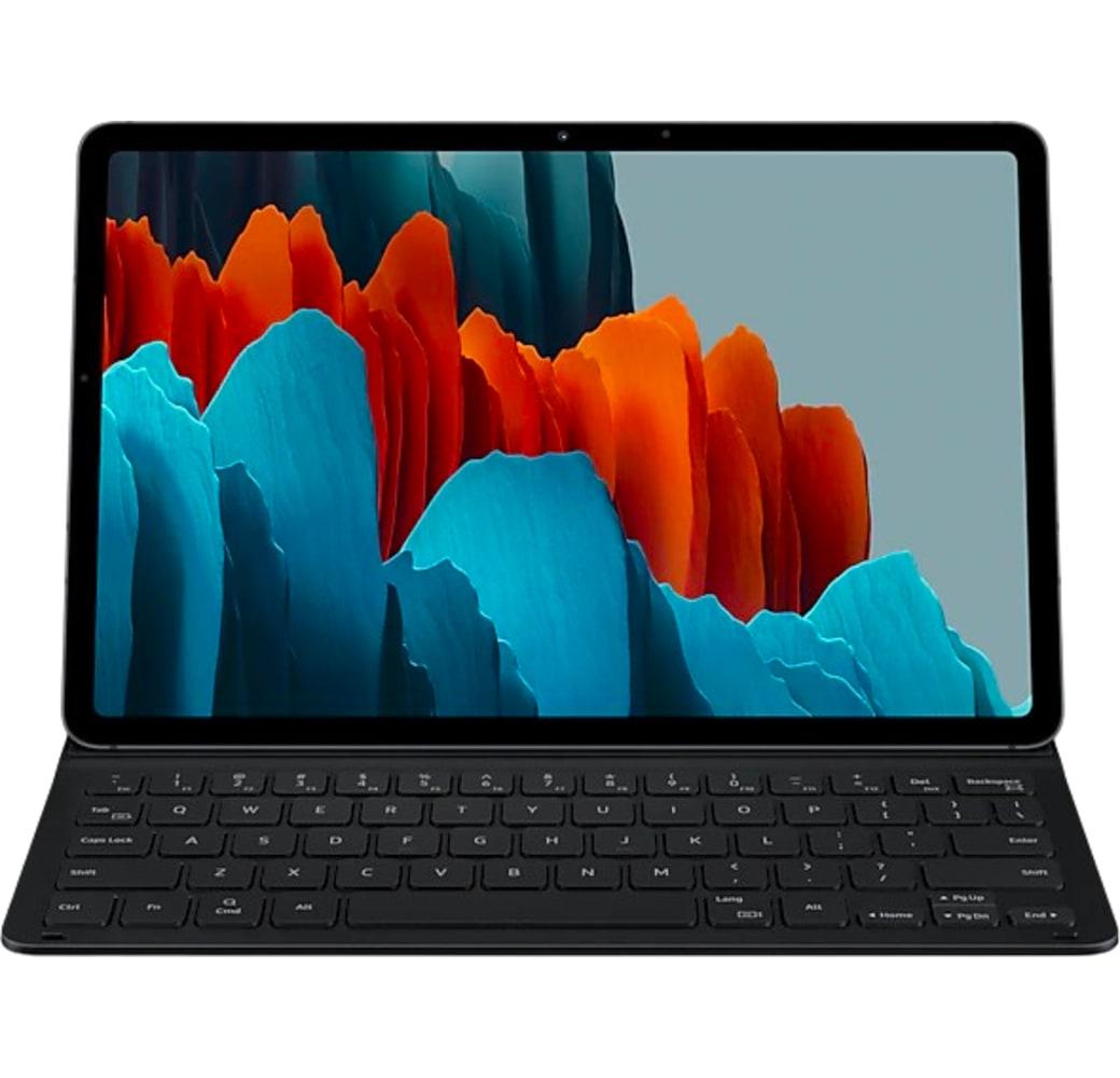 Zwart Samsung Galaxy Tab S8 / S7 Book Cover Keyboard Slim.1