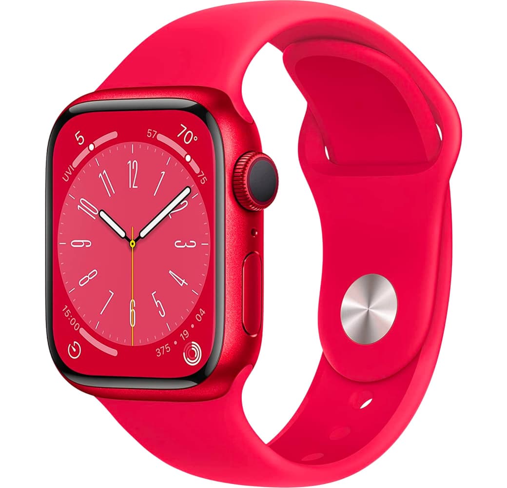 (Product)Red Apple Watch Series 8 GPS + mobiel, aluminium behuizing, 41 mm.1