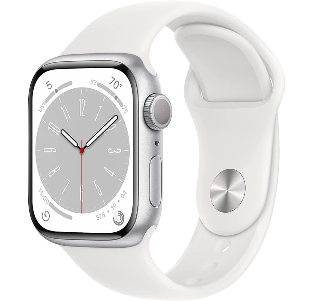 Weiß Apple Watch Series 8 GPS + Cellular, Aluminiumgehäuse, 41 mm.1