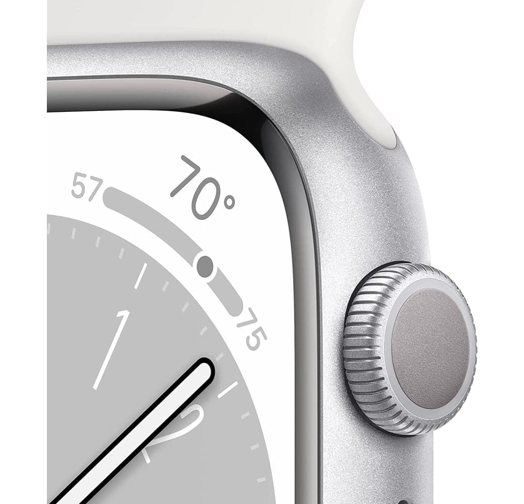 Weiß Apple Watch Series 8 GPS + Cellular, Aluminiumgehäuse, 41 mm.3