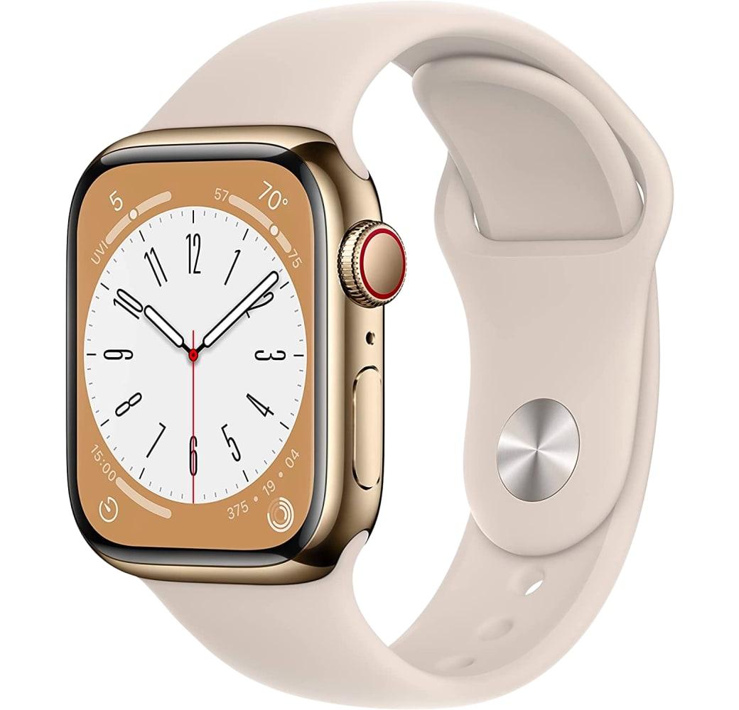 Polarstern Apple Watch Series 8 GPS + Cellular, Edelstahlgehäuse, 41 mm.1