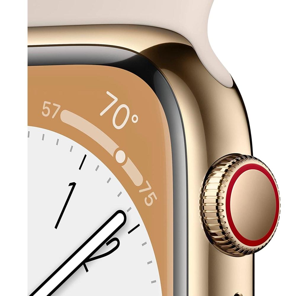 Polarstern Apple Watch Series 8 GPS + Cellular, Edelstahlgehäuse, 41 mm.3