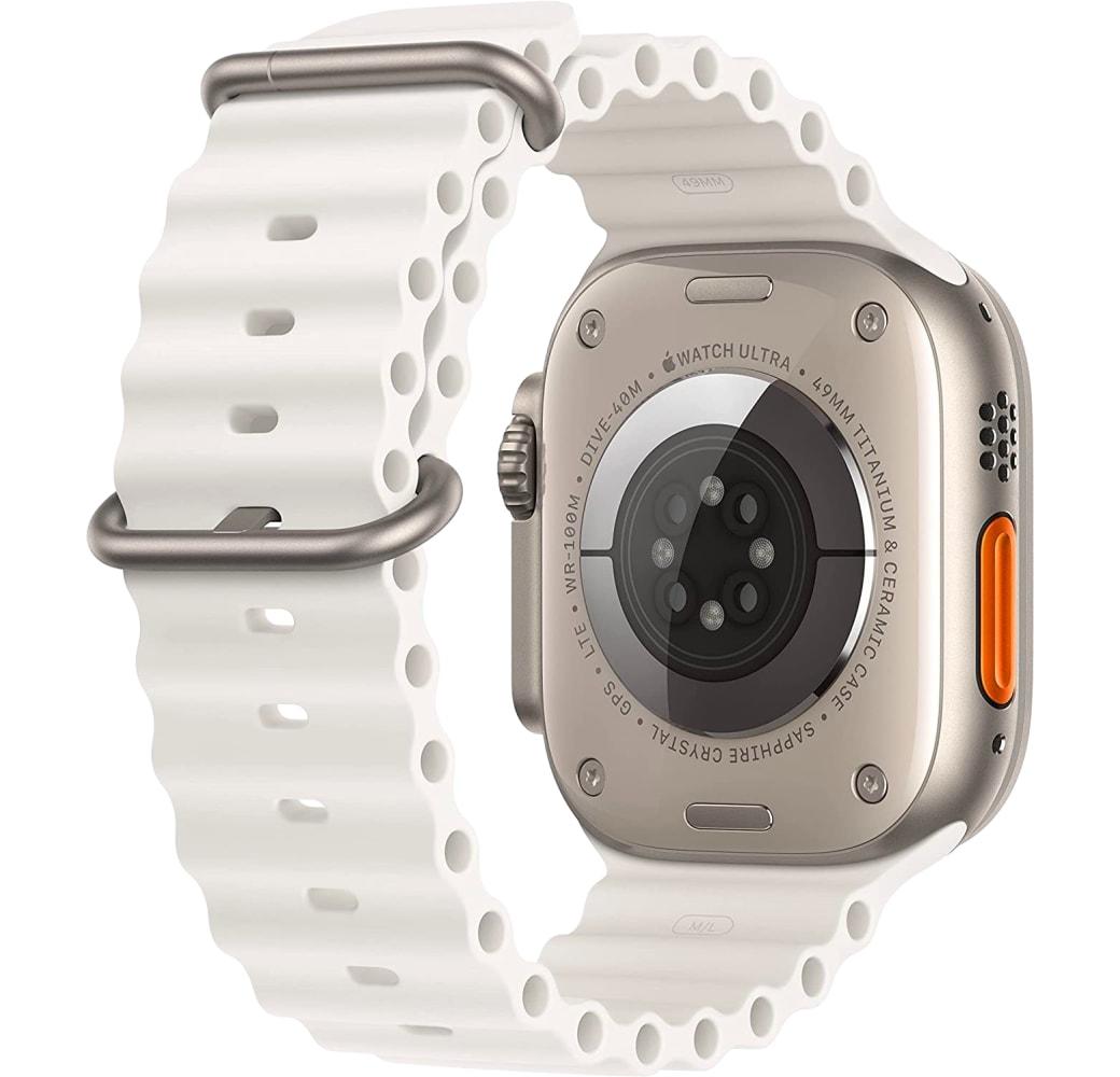 White Apple Watch Ultra GPS + mobiel, titanium behuizing, 49 mm.3