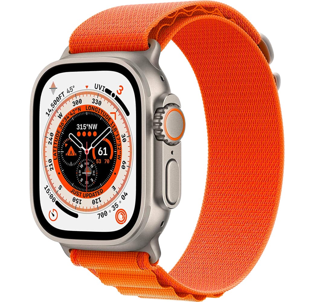 Orange Apple Watch Ultra GPS + Cellular, Titanium Case, 49mm.1