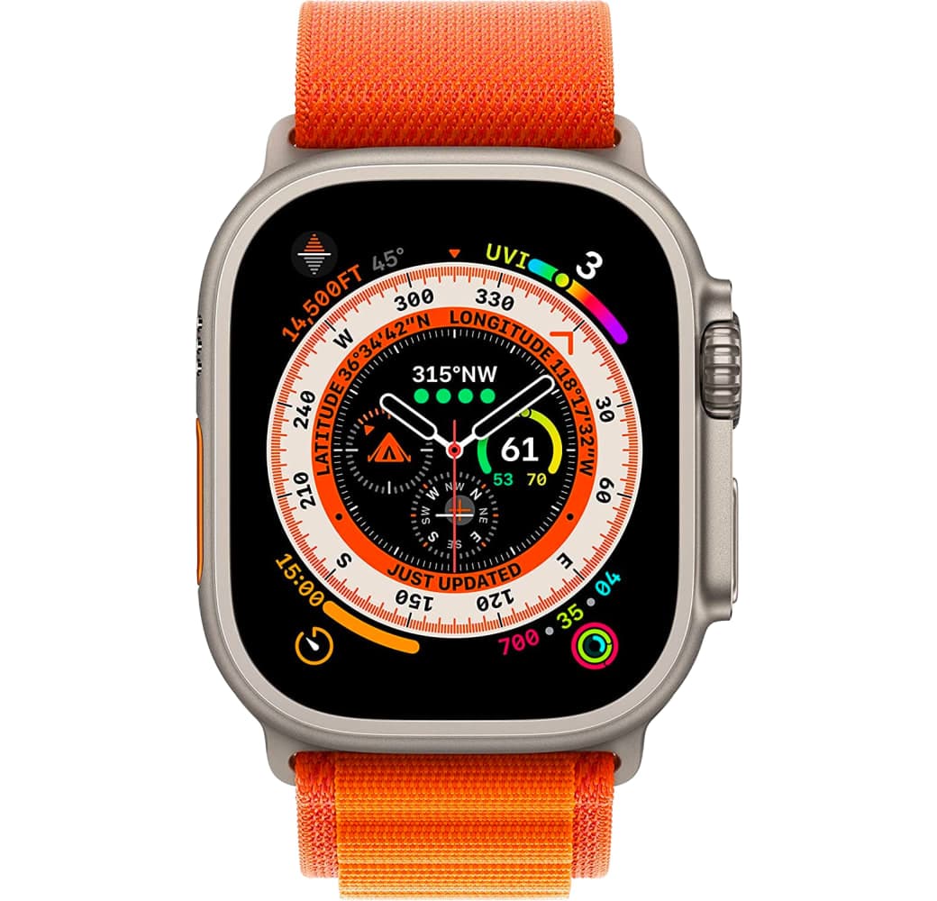 Orange Apple Watch Ultra GPS + Cellular, Titanium Case, 49mm.2
