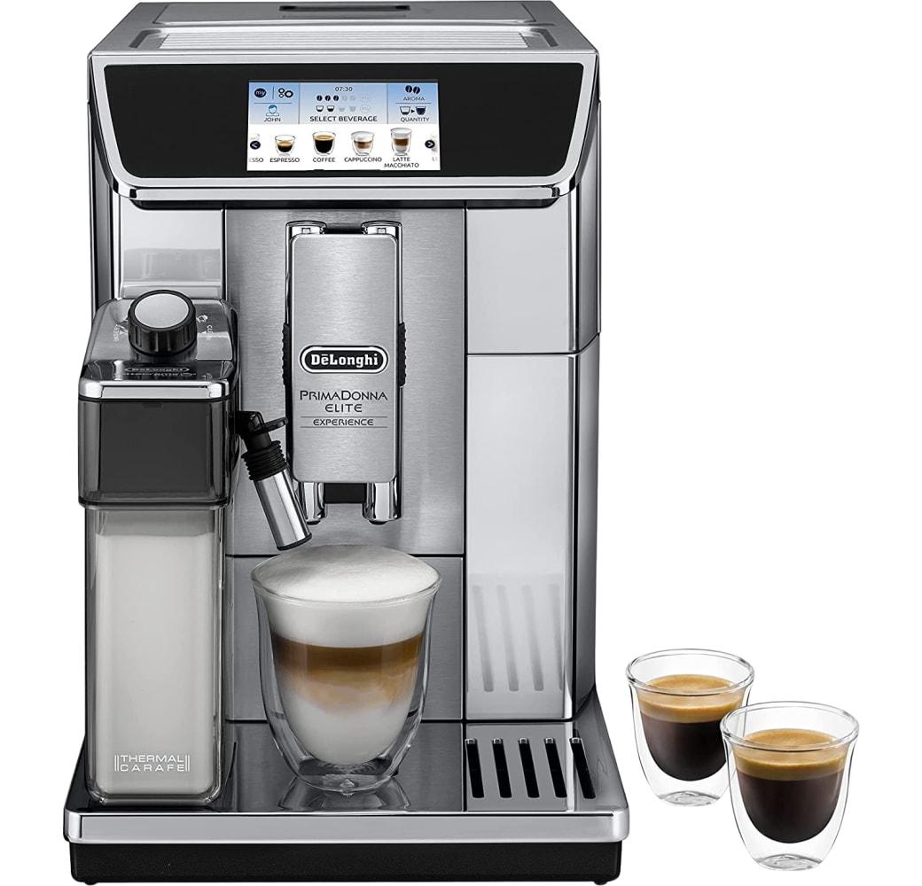 Silber De'Longhi PrimaDonna Elite Experience ECAM 656.85.MS Kaffeemaschine.1