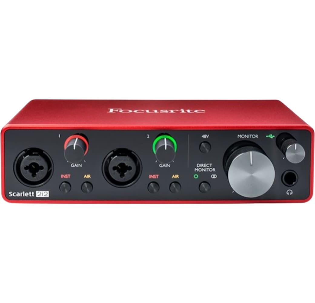 Red / Black Focusrite Scarlett 2I2 (3rd Gen) Audio Interface.2