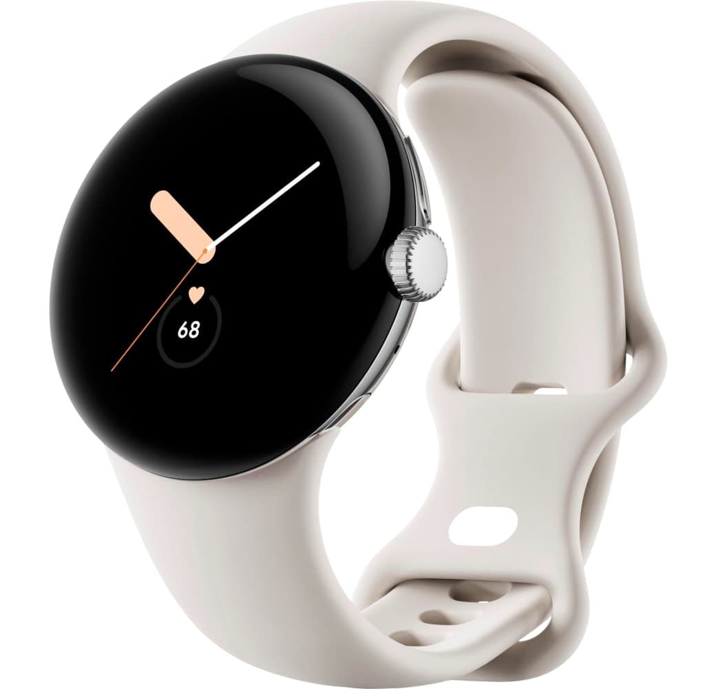 Chalk Google Pixel Wi-Fi / Bluetooth Smartwatch, Stainless Steel Case, 41mm.1