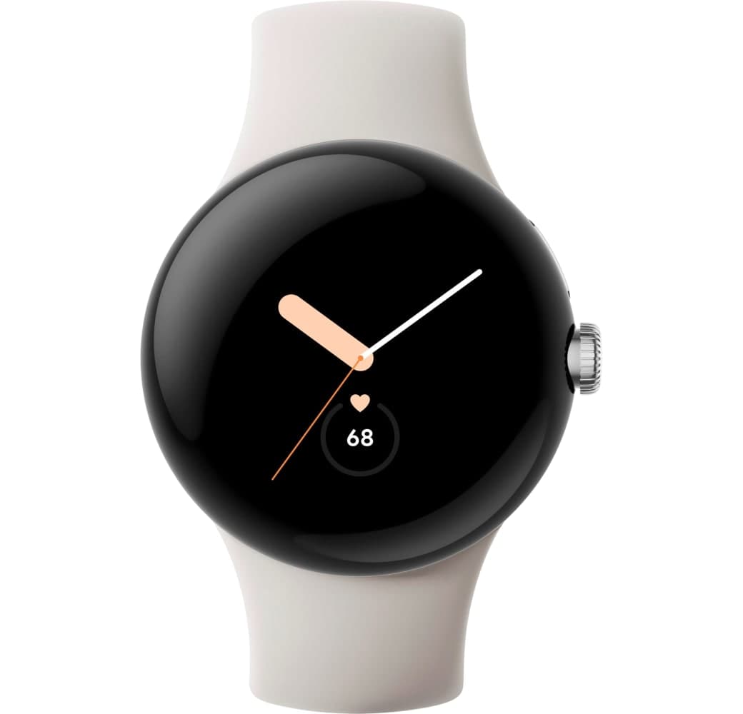 Chalk Google Pixel Wi-Fi / Bluetooth Smartwatch, Stainless Steel Case, 41mm.2
