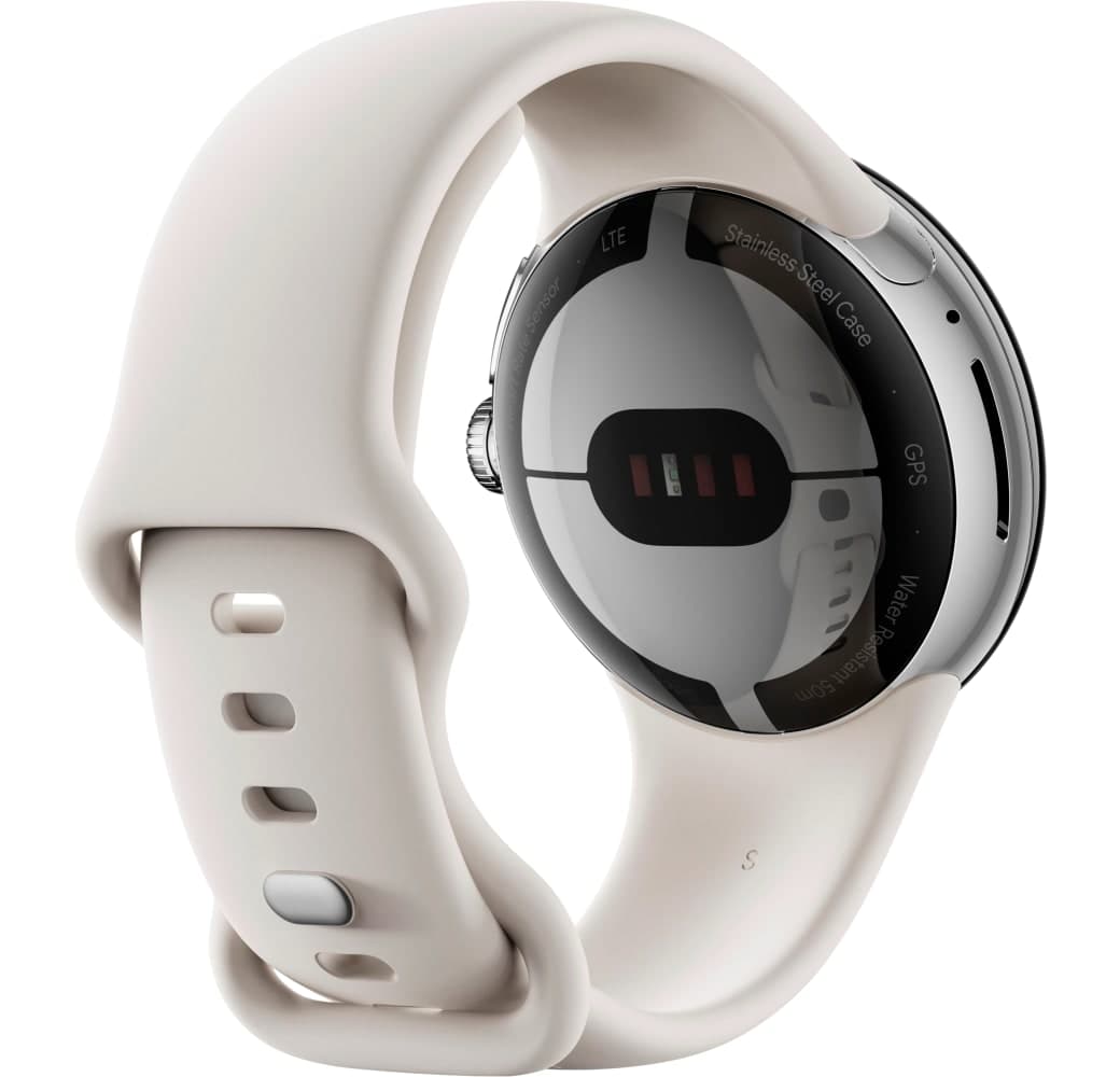 Chalk Google Pixel Wi-Fi / Bluetooth Smartwatch, Stainless Steel Case, 41mm.4
