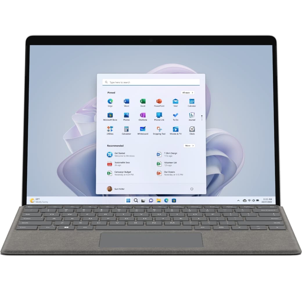 Platinum Microsoft Surface Pro 9 13" - Intel® Core™ i5-1235U - 8GB - 256GB SSD - Intel® Iris® Xe Graphics (Device only).1