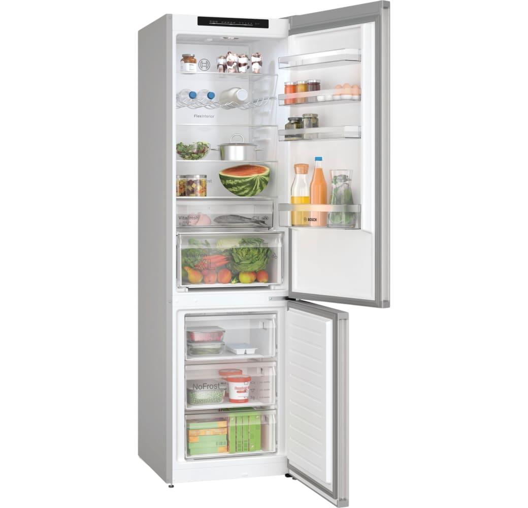 Stainless Steel Look Bosch Serie 4 KGN392LCF Fridge Freezer Combo.2