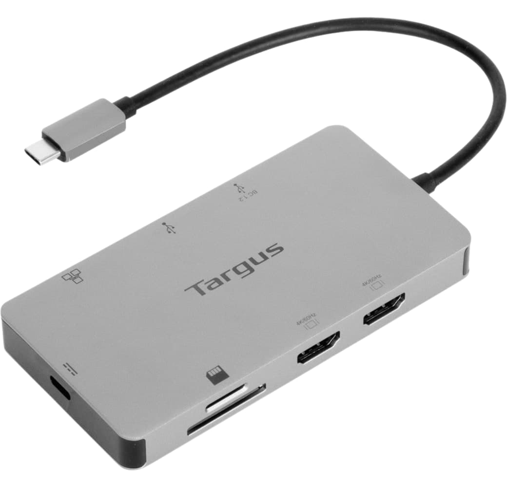 Silver Docking Targus USB-C Universal Dual HDMI 4K with 100W Power Delivery Pass-Thru.1