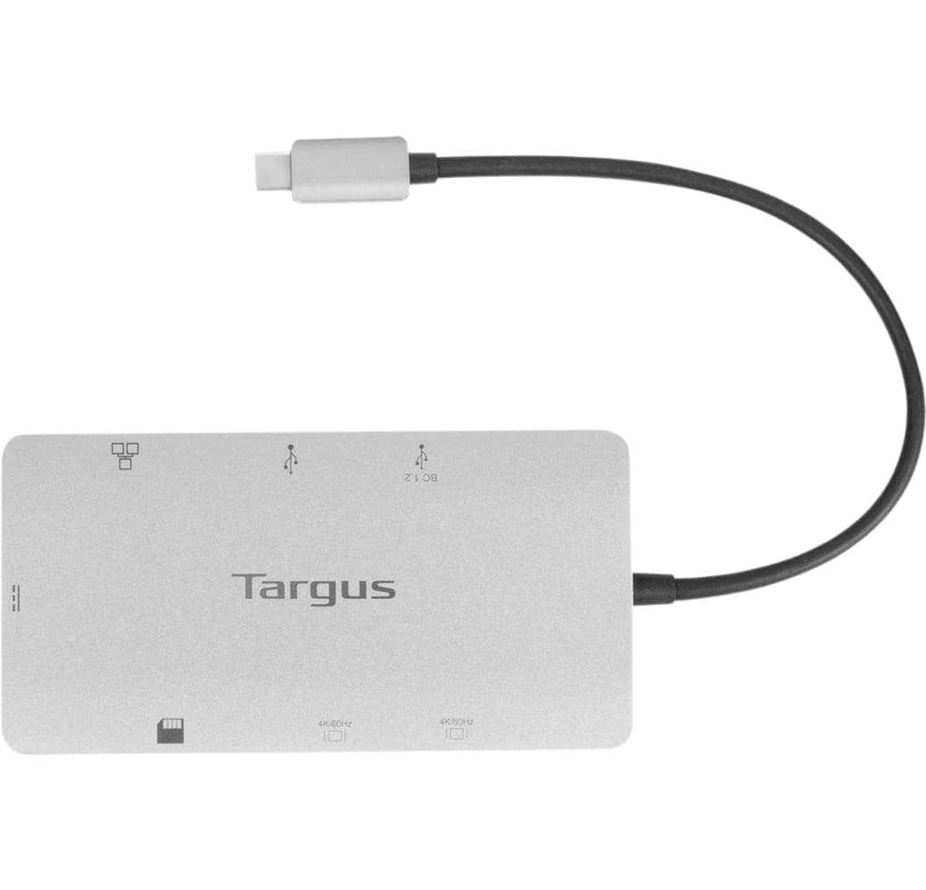 Silver Docking Targus USB-C Universal Dual HDMI 4K with 100W Power Delivery Pass-Thru.2