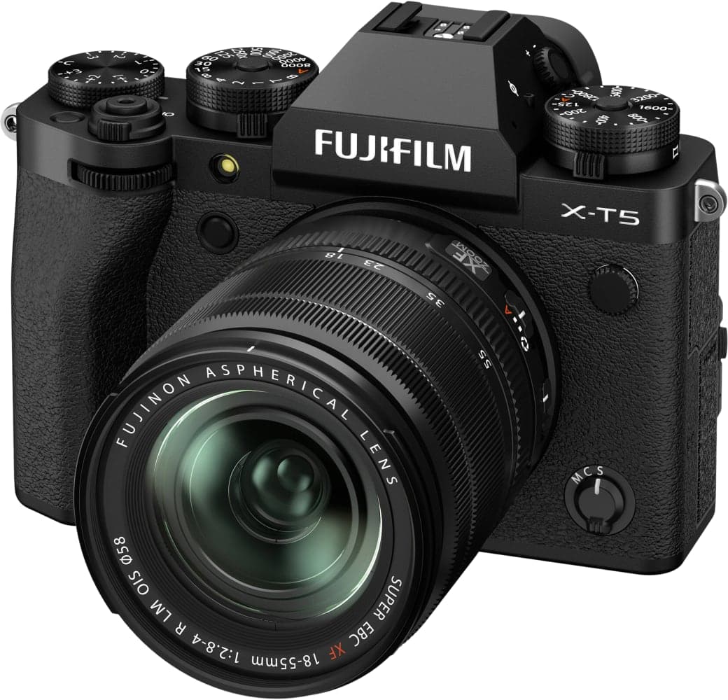 Black Fujifilm X-T5 Camera Kit with XF 18-55mm f/2.8-4 R LM OIS Lens.1