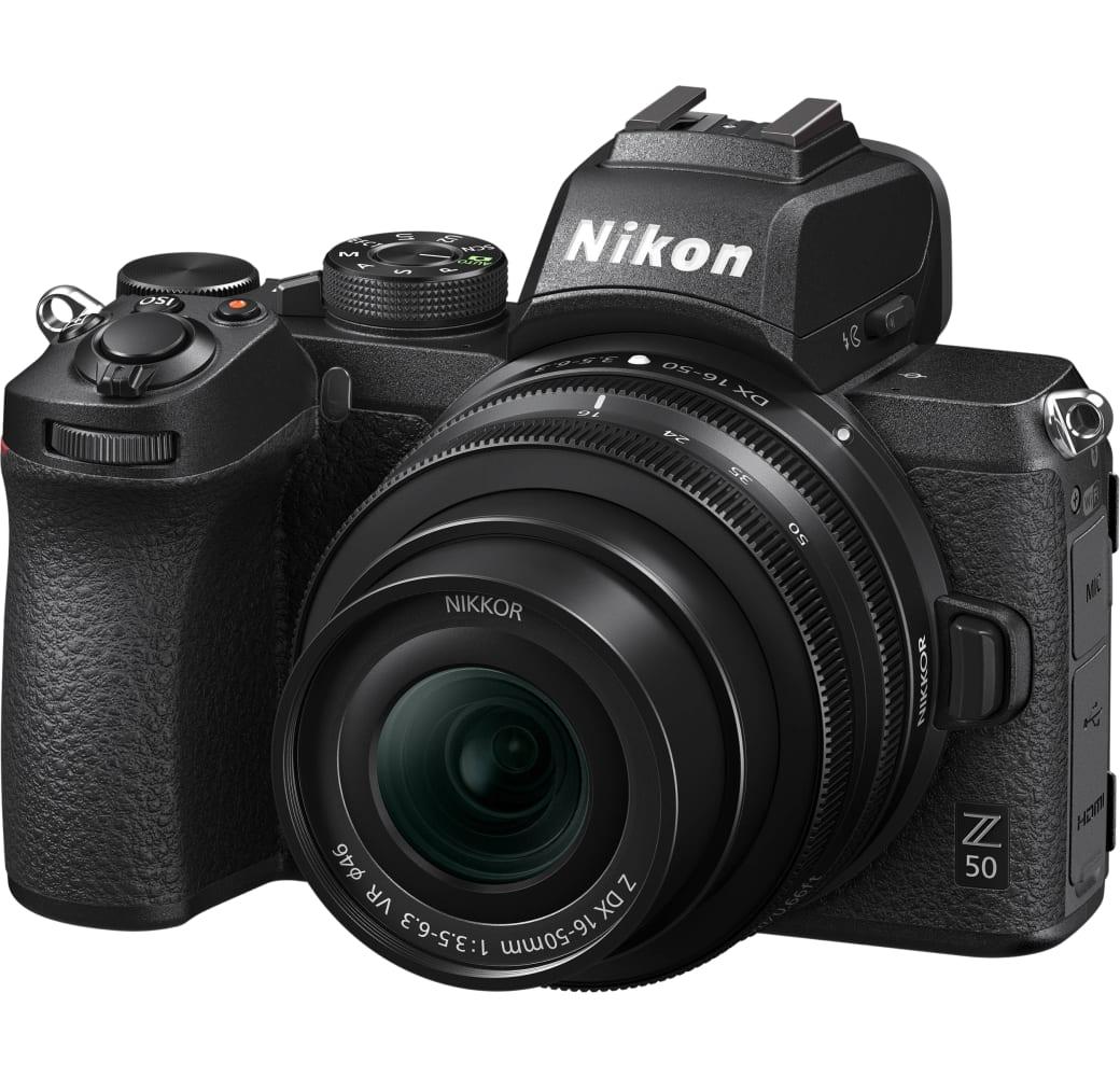 Black Nikon Z50 Camera Kit with Nikkor Z DX 16-50mm f/3.5-6.3 VR + Nikkor Z DX 50-250mm f/4.5-6.3 VR Lens.2