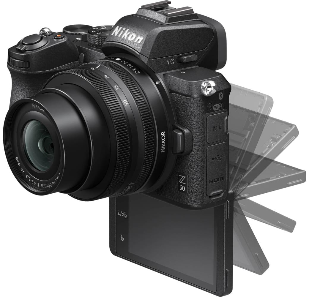 Black Nikon Z50 Camera Kit with Nikkor Z DX 16-50mm f/3.5-6.3 VR + Nikkor Z DX 50-250mm f/4.5-6.3 VR Lens.3