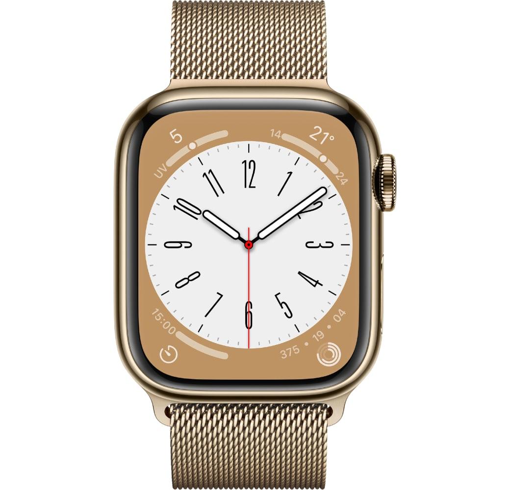 Gold Apple Watch Series 8 GPS + Cellular, Stainless Steel Case, 41mm.2