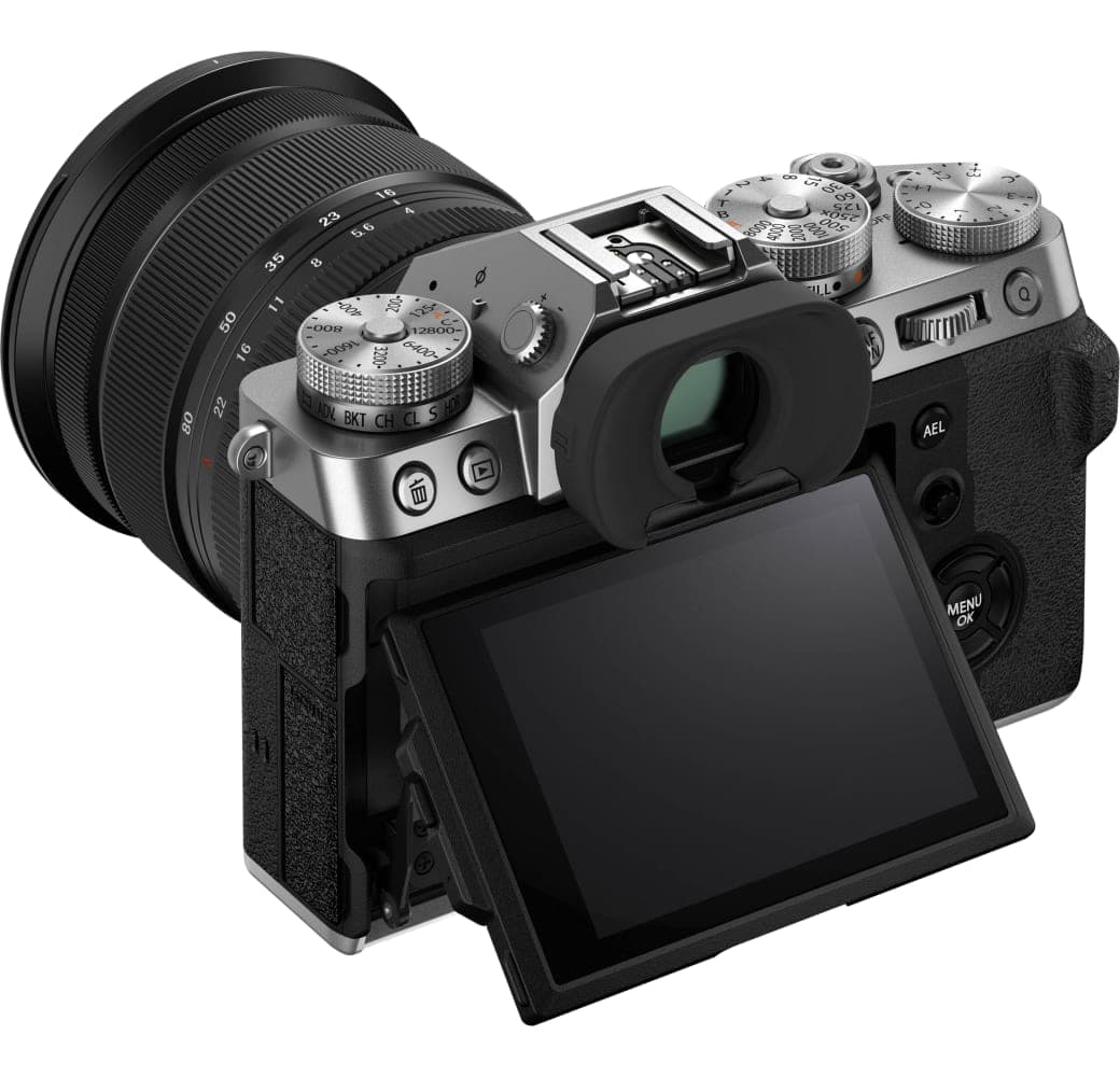 Silver Fujifilm X-T5 Camera Kit with XF 16-80mm f/4 R OIS WR Lens.3