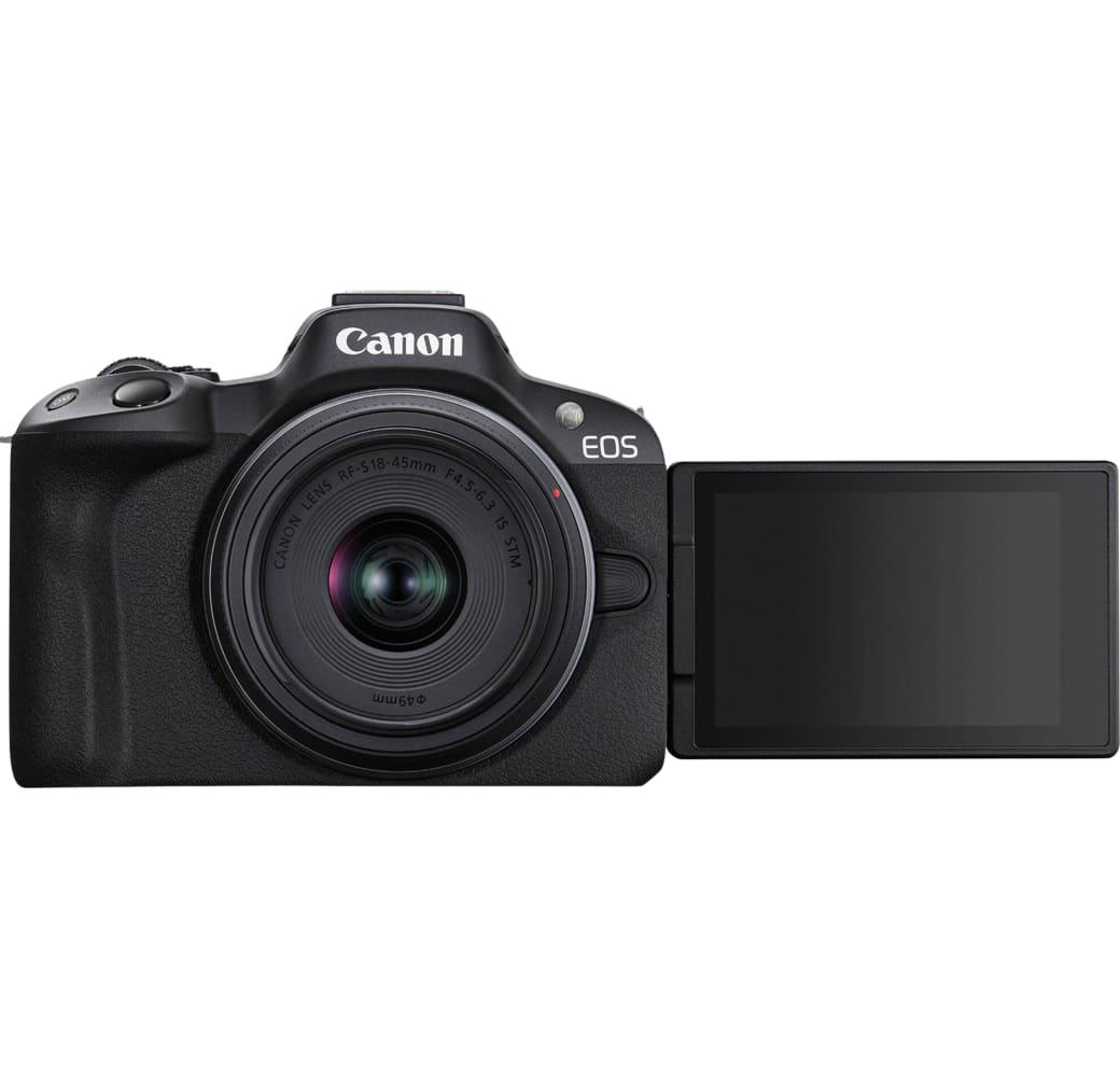 Black Canon EOS R50 Camera Kit with RF-S 18-45mm f/4.5-6.3 IS STM + RF-S 55-210mm f/5-7.1 IS STM Lens.2