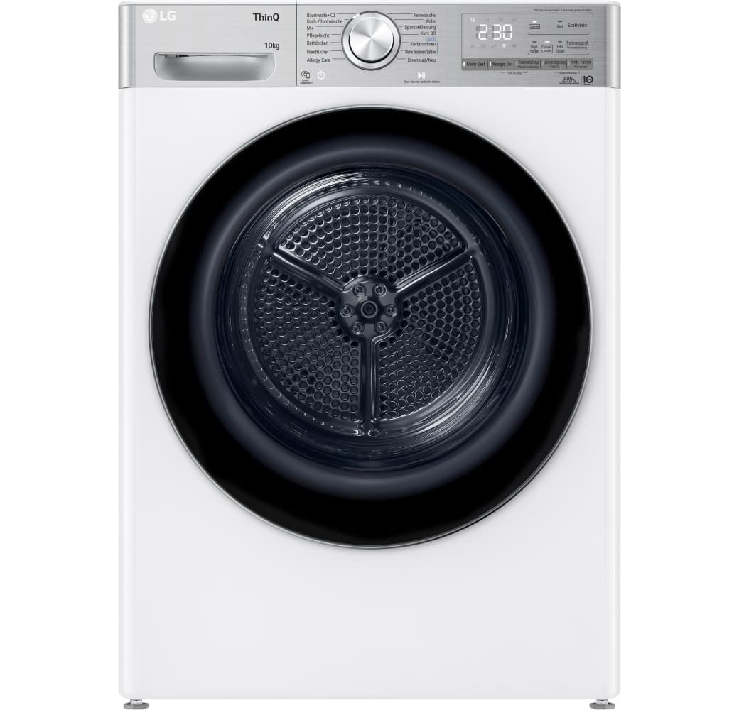 White LG V9A2XT Heat Pump Tumble Dryer.1