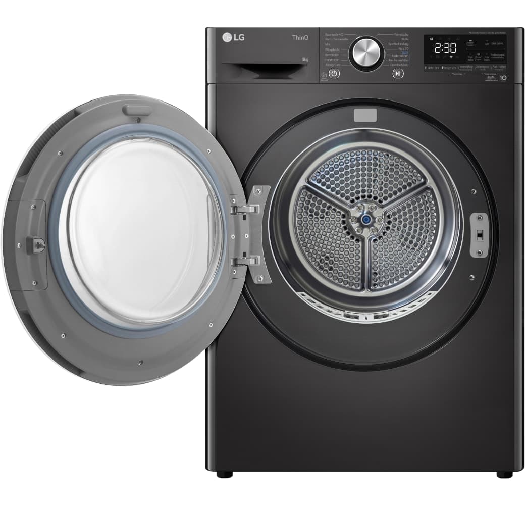 Black LG RT80V9B Heat Pump Tumble Dryer.2