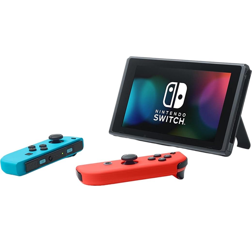 Neon red & Neon blue Nintendo Switch V2 Console.2