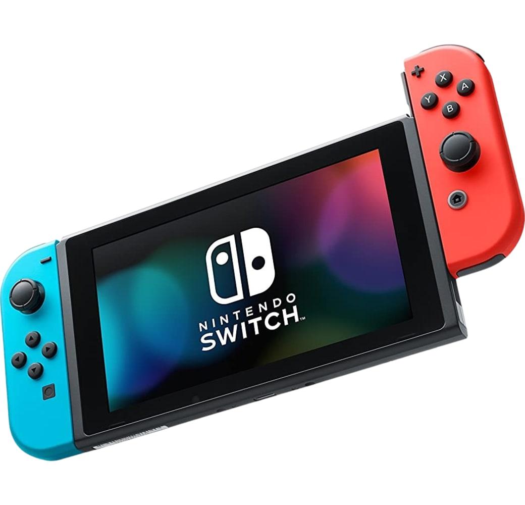 Neon red & Neon blue Nintendo Switch V2 Console.3