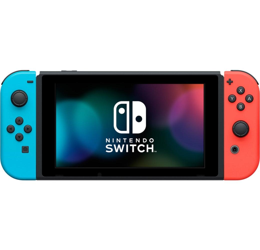 Neon red & Neon blue Nintendo Switch V2 Console.4