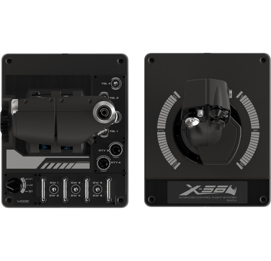 Negro Logitech X56 HOTAS Flight Simulator Controller.6