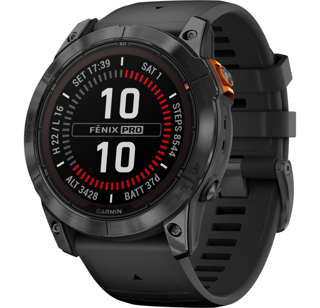 Black Garmin Fenix 7X Pro SOLAR Smartwatch, Stainless Steel, 51mm.1