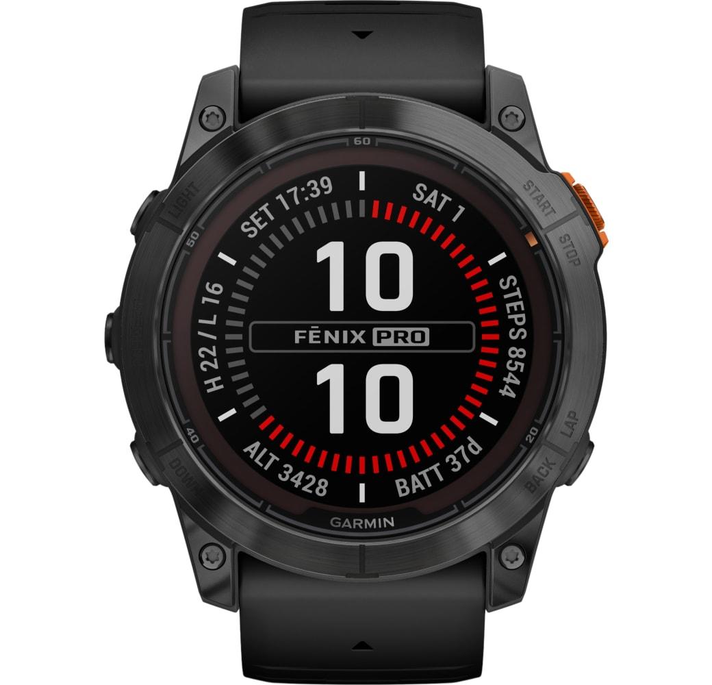 Black Garmin Fenix 7X Pro SOLAR Smartwatch, Stainless Steel, 51mm.2