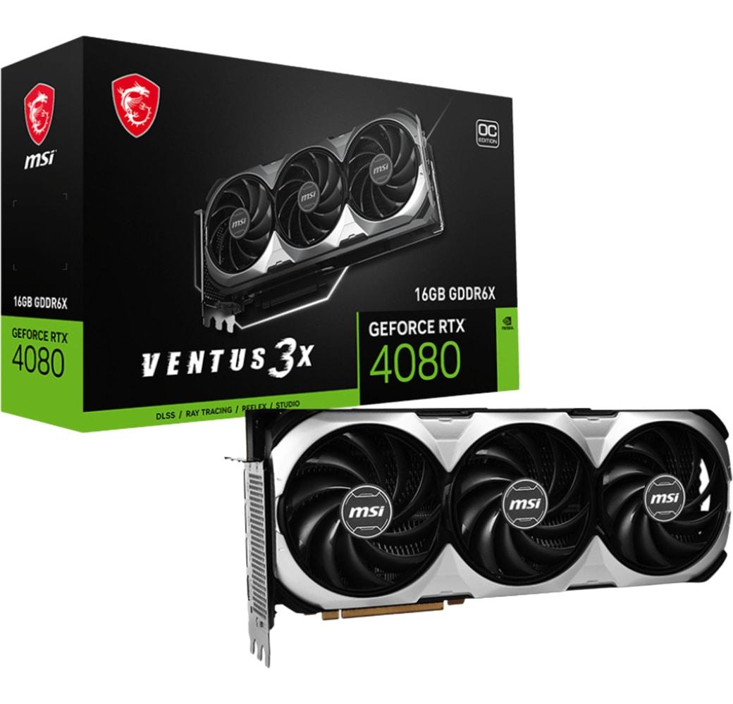 Schwarz MSI 16GB D6X RTX 4080 Ventus 3X OC Grafikkarte.4