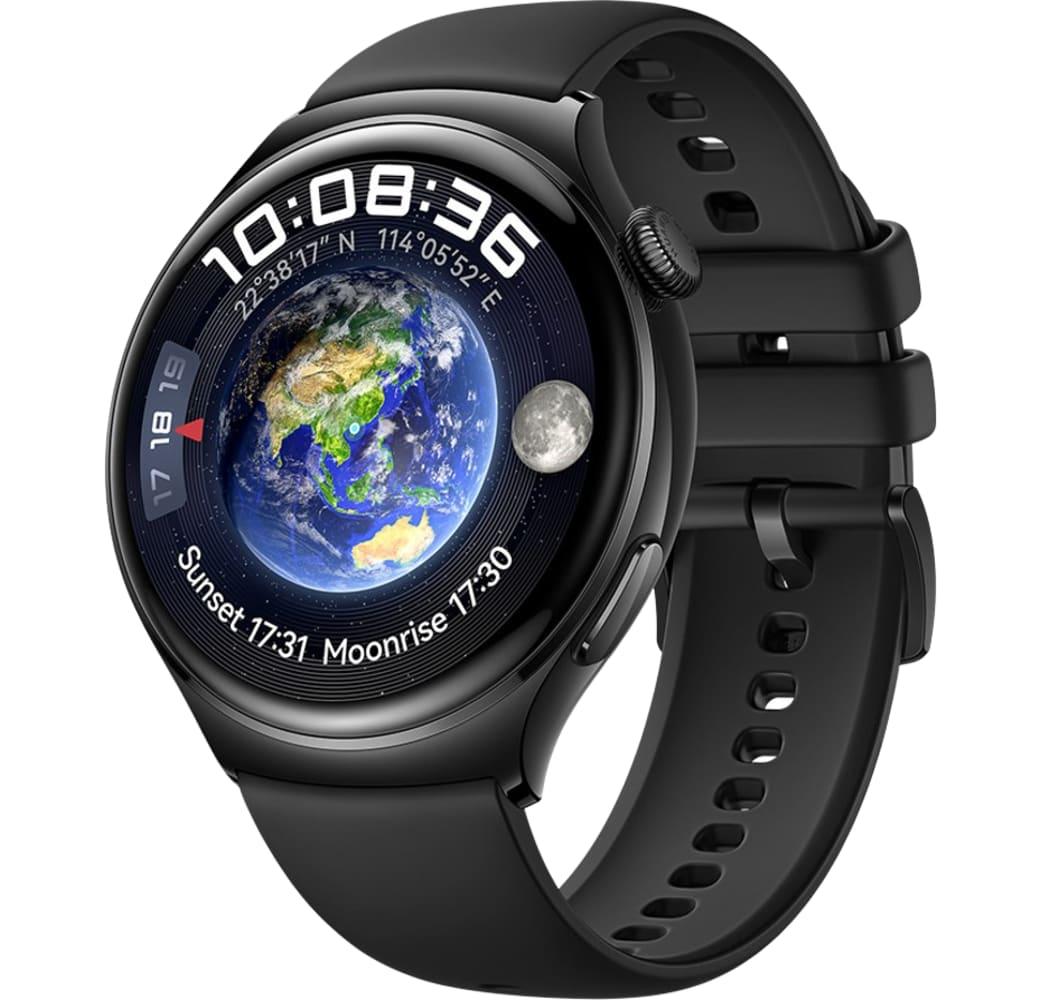 Black Huawei Watch 4 Active Smartwatch, Stainless Steel, 46mm.1