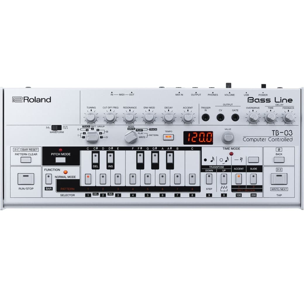 Silver Roland TB-03 Synthesizer.1