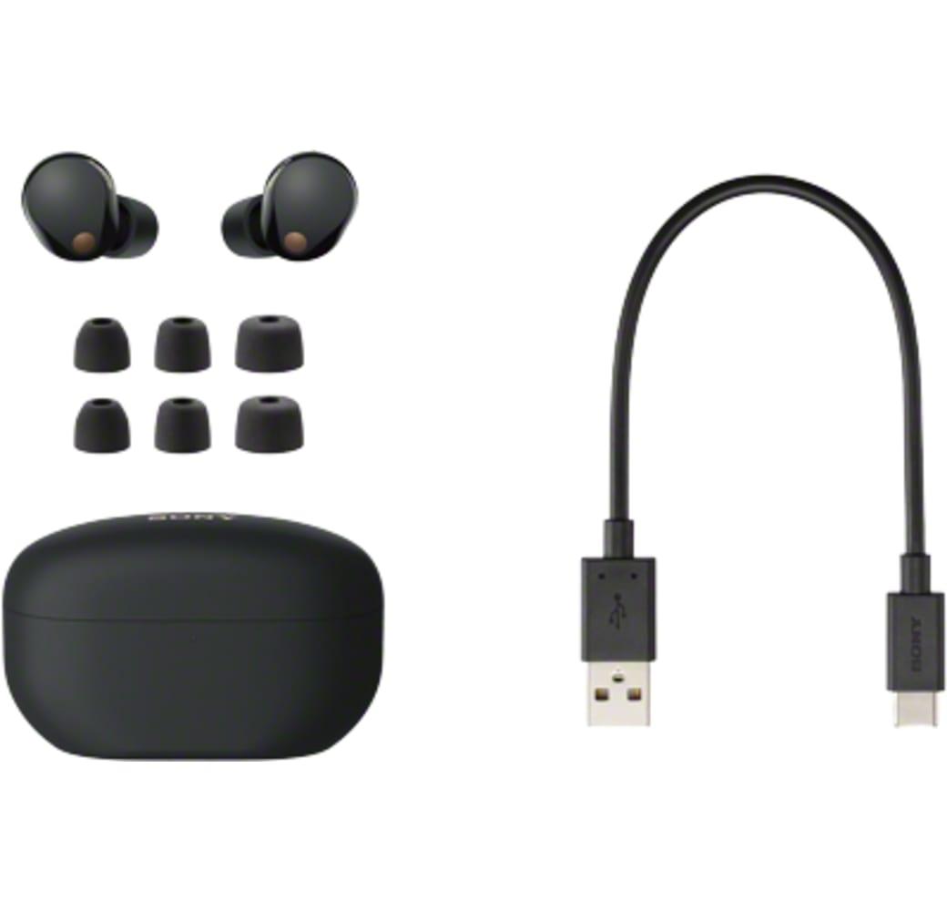 Black Sony WF-1000 XM5 Noise-cancelling In-ear Bluetooth Headphones.4