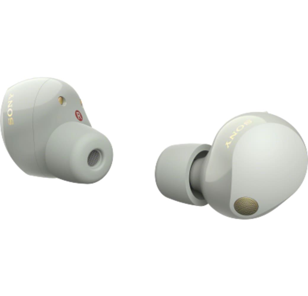 Silver Sony WF-1000 XM5 Noise-cancelling In-ear Bluetooth Headphones.3