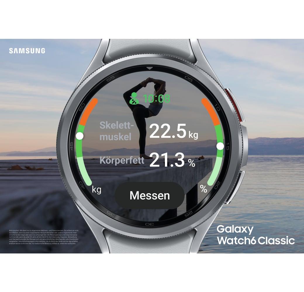 Silver Samsung Galaxy Watch6 Classic LTE Smartwatch, Stainless steel case, 43mm.5
