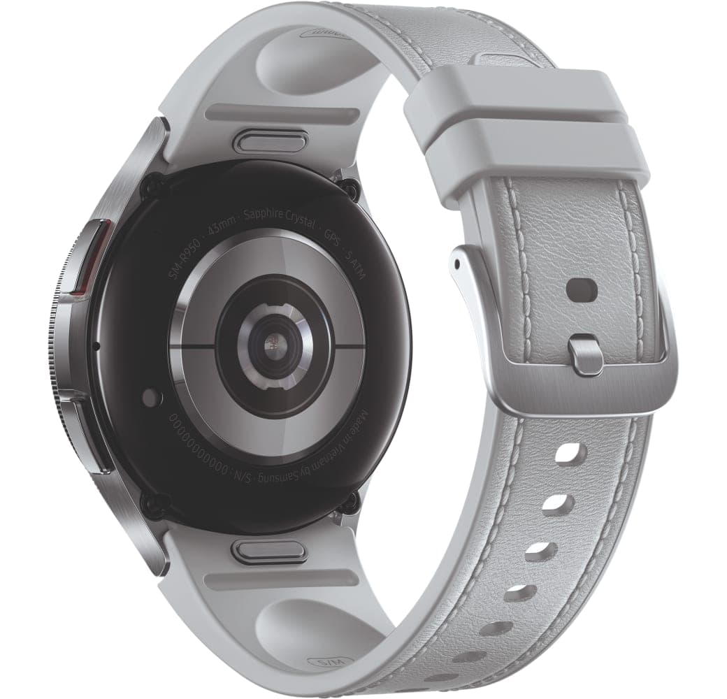 Silver Samsung Galaxy Watch6 Classic Smartwatch, Stainless steel case, 43mm.3