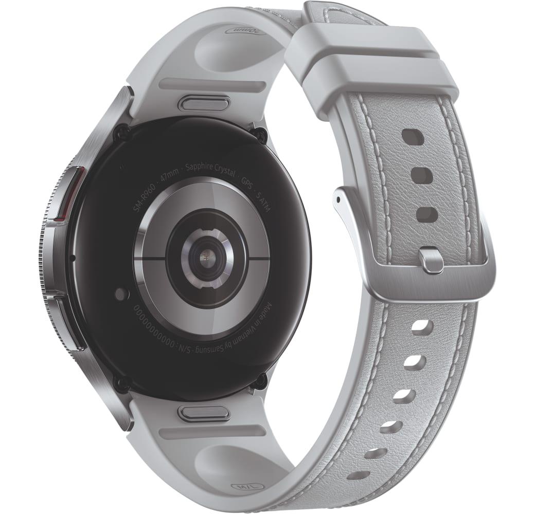 Silver Samsung Galaxy Watch6 Classic Smartwatch, Stainless steel case, 47mm.3