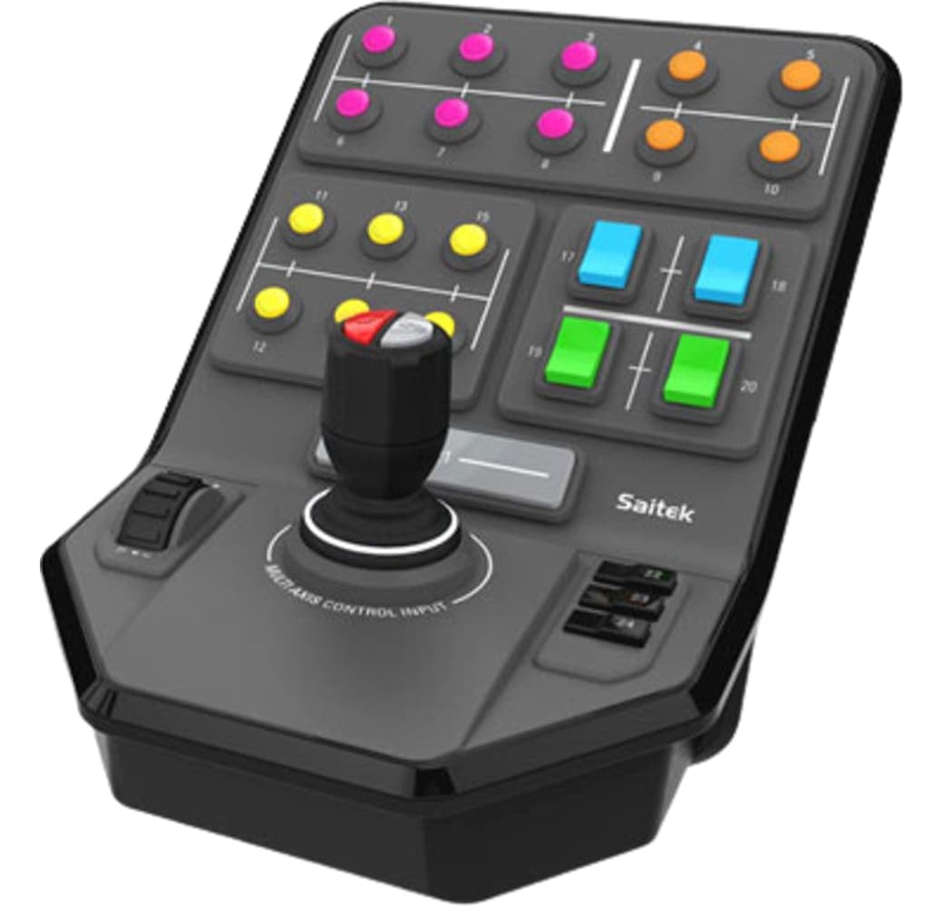 Schwarz Logitech Saitek G Landwirtschafts-Simulator-Systemsteuerung.4