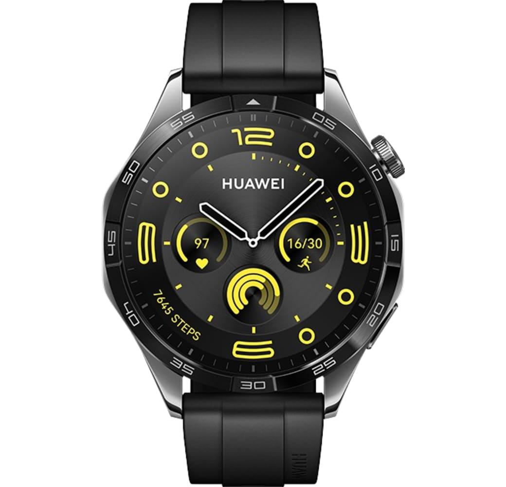 Black Huawei Watch GT4 Smartwatch, Stainless Steel Case, 46mm.2