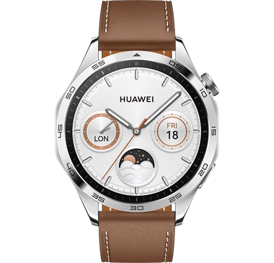 Brown Huawei Watch GT4 Smartwatch, Stainless Steel Case, 46mm.3